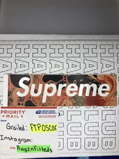 Supreme blood and semen sticker cheap