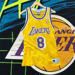 Vintage Champion NBA Los Angeles Lakers Kobe Bryant #8 Jersey Yellow 40 MEN
