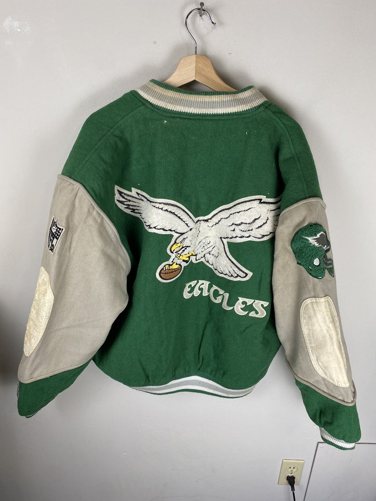 Vintage Vintage NFL Philadelphia Eagles Varsity Jacket Size US XL / EU 56 / 4 - 4 Thumbnail