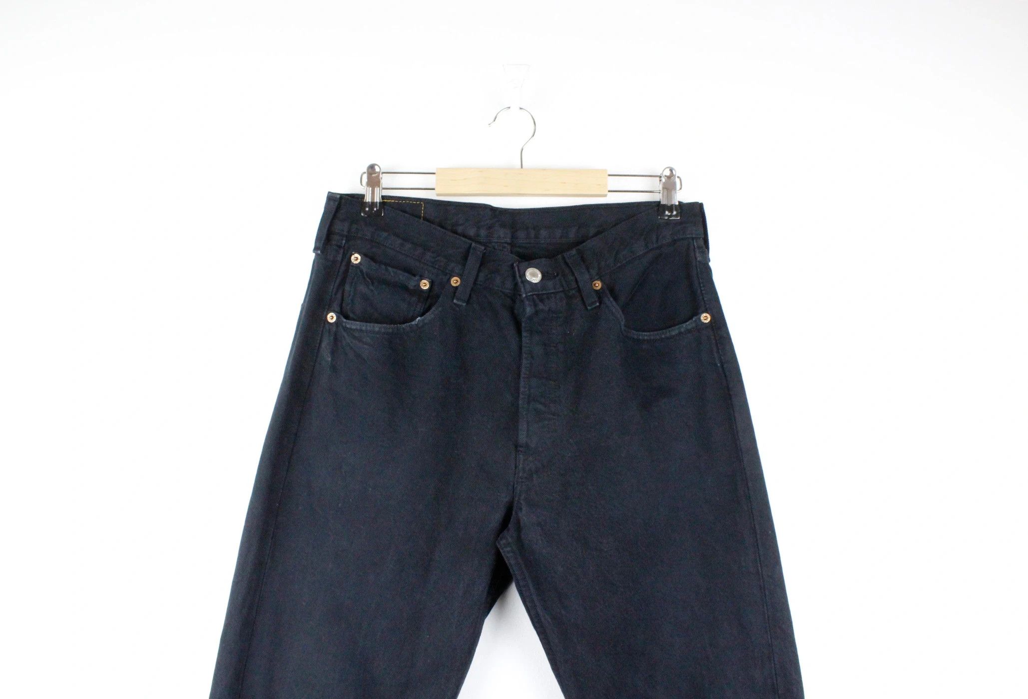 Jean × Levi's × Vintage Vintage Levis 501 Red Tab Jeans Black Denim Pants Y2K Size US 32 / EU 48 - 3 Thumbnail