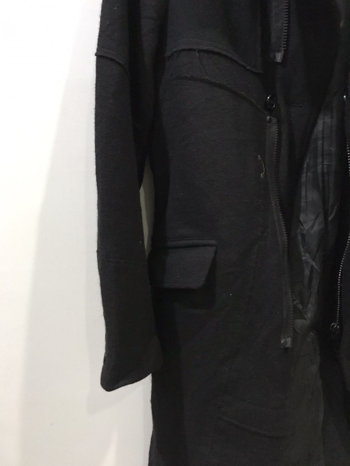 Designer !movement cultive Japan Assymetric Patchwork Overcoat Size S / US 4 / IT 40 - 9 Thumbnail