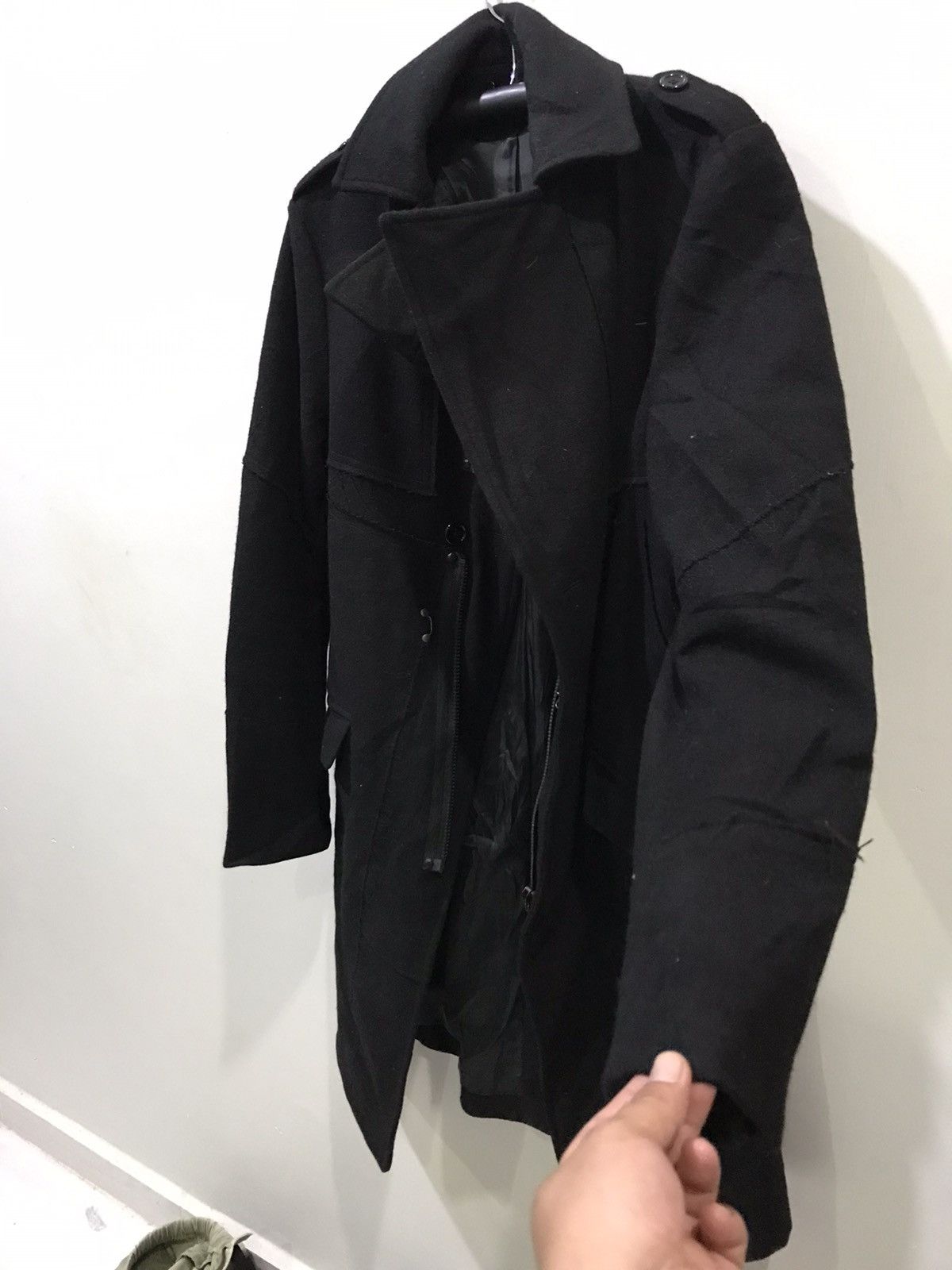 Designer !movement cultive Japan Assymetric Patchwork Overcoat Size S / US 4 / IT 40 - 18 Thumbnail