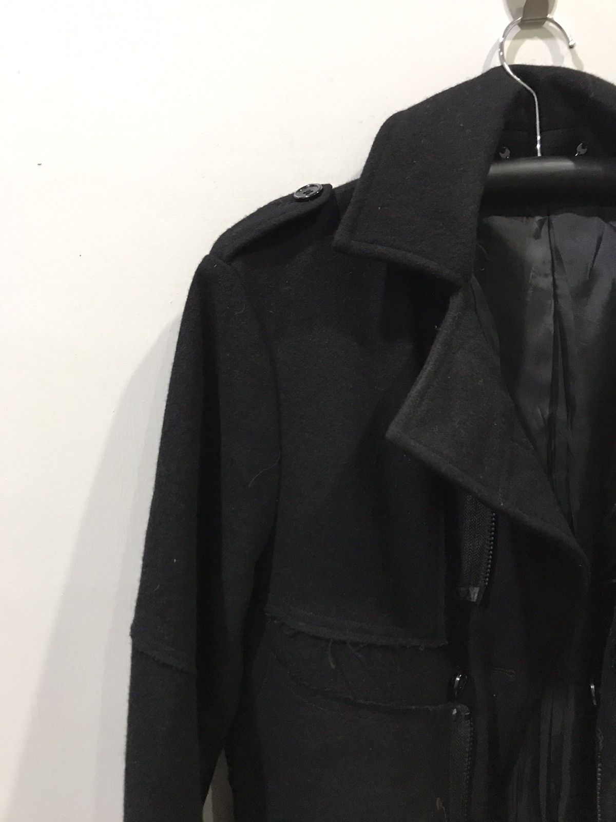 Designer !movement cultive Japan Assymetric Patchwork Overcoat Size S / US 4 / IT 40 - 8 Thumbnail