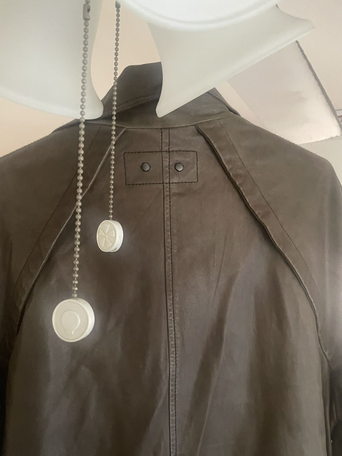 Alexander Wang Mens Olive Calfskin Trenchcoat Size US M / EU 48-50 / 2 - 3 Thumbnail