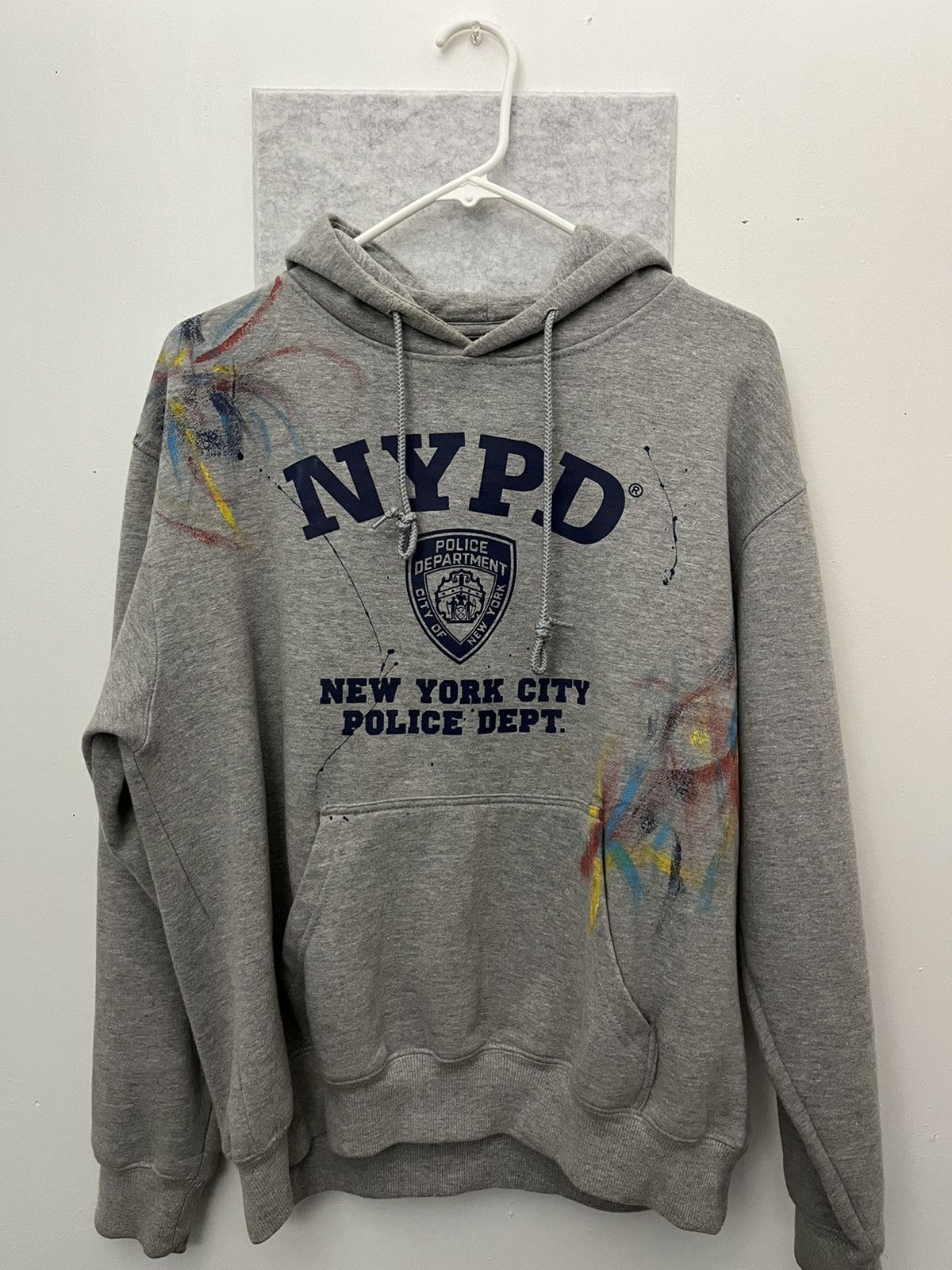 NYPD Paint Splatter Hoodie
