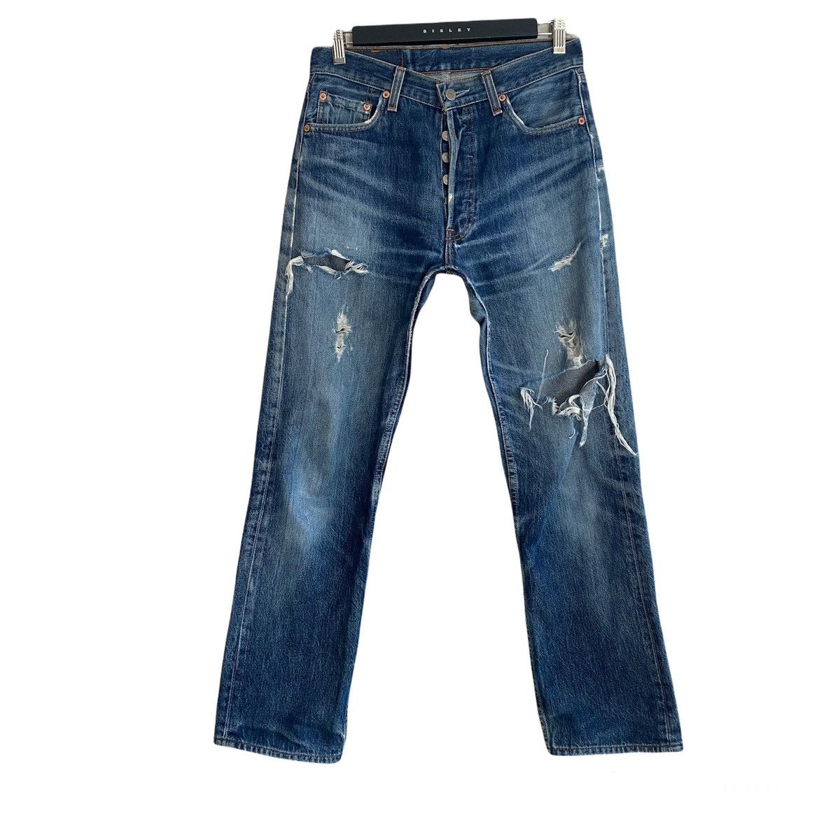 Levi's Vintage Levis 501 Distressed Grunge Jeans Size US 29 - 1 Thumbnail