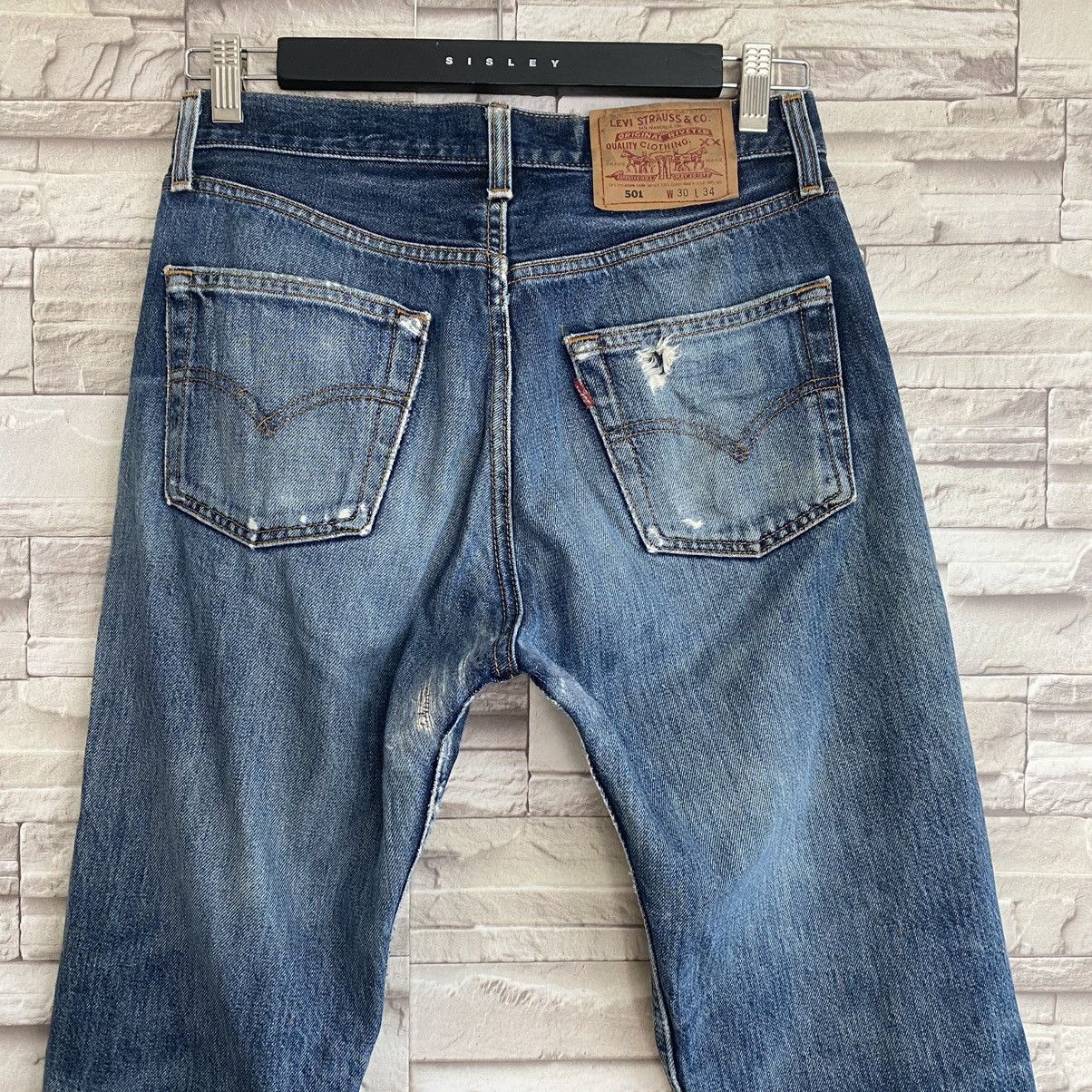 Levi's Vintage Levis 501 Distressed Grunge Jeans Size US 29 - 9 Thumbnail