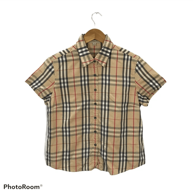 Burberry 💣 OFFER Vtg BURBERRY LONDON Nova Check Button Up Shirt Size M / US 6-8 / IT 42-44 - 1 Thumbnail