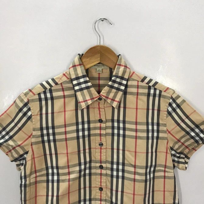 Burberry 💣 OFFER Vtg BURBERRY LONDON Nova Check Button Up Shirt Size M / US 6-8 / IT 42-44 - 2 Thumbnail