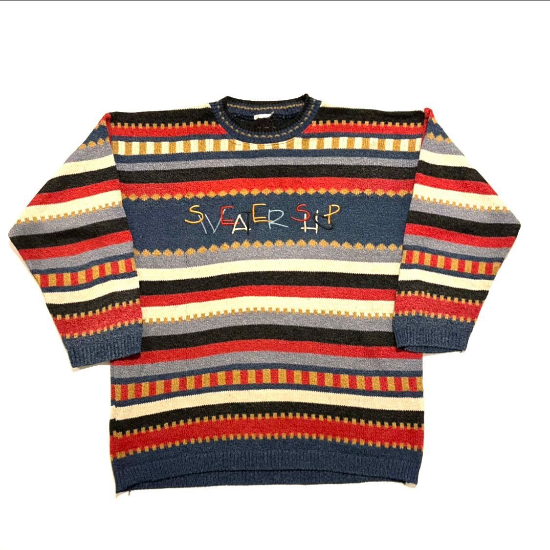 Vintage Vintage The Sweater Shop jumper striped pattern sweater 90s ...