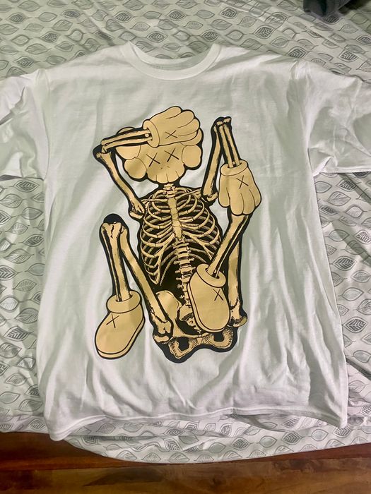 Kaws Kaws Skeleton New Fiction Bone T-Shirt | Grailed
