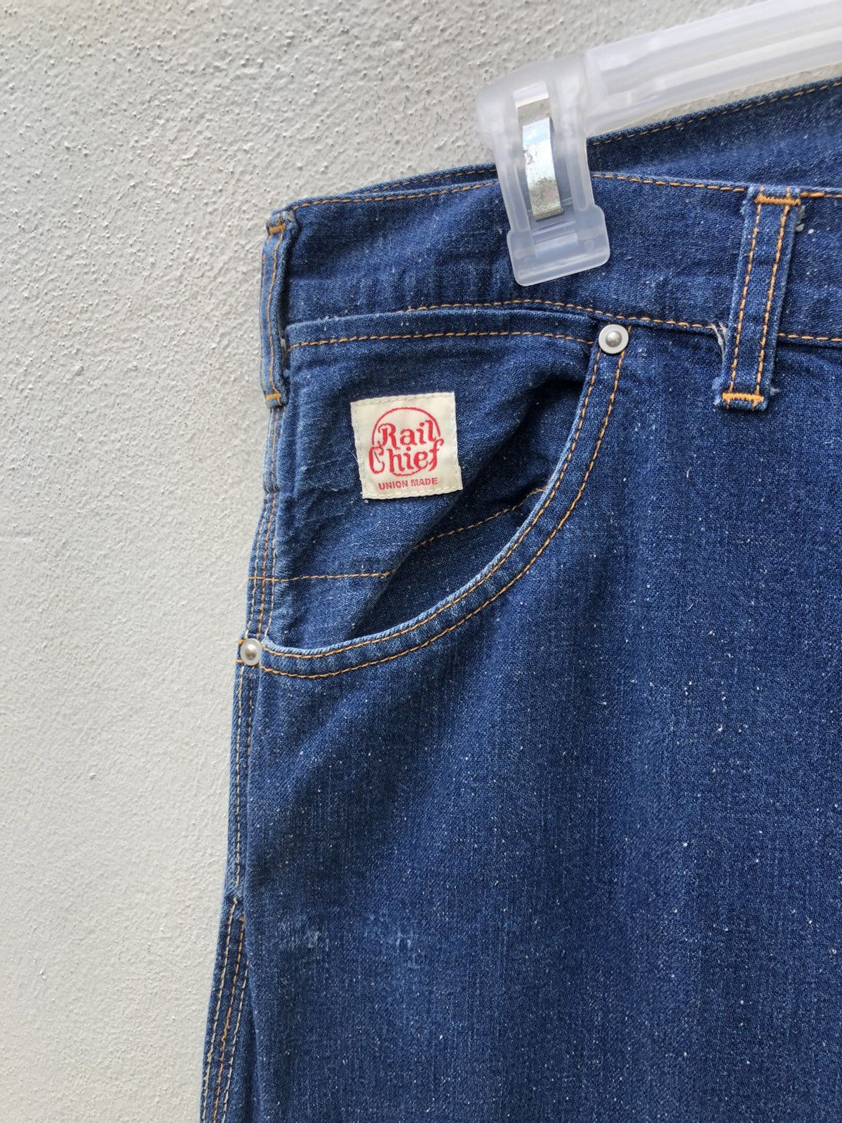 Vintage Rail Chief Union Made Japan Denim Work Pant Size US 34 / EU 50 - 3 Thumbnail