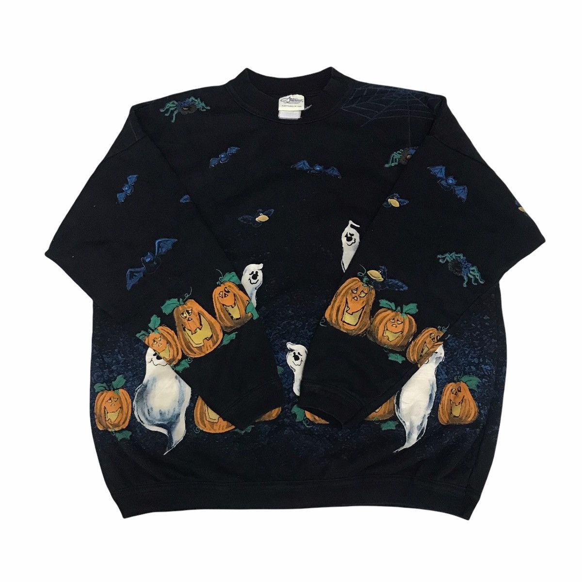 Vintage Vintage 90s Holloween Ghost Graphics Overprint Tee Size US L / EU 52-54 / 3 - 3 Thumbnail