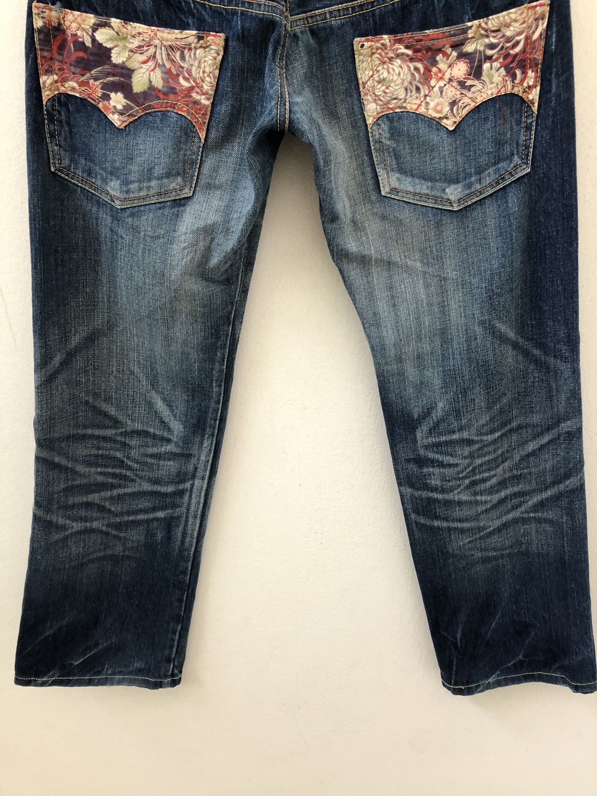 Eternal ETERNAL Japan Quilted Floral Double Waist Denim Jeans Size US 29 - 7 Thumbnail