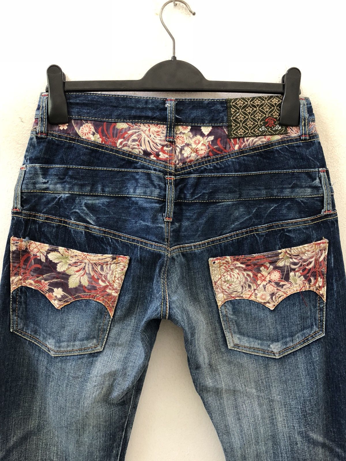 Eternal ETERNAL Japan Quilted Floral Double Waist Denim Jeans Size US 29 - 6 Thumbnail