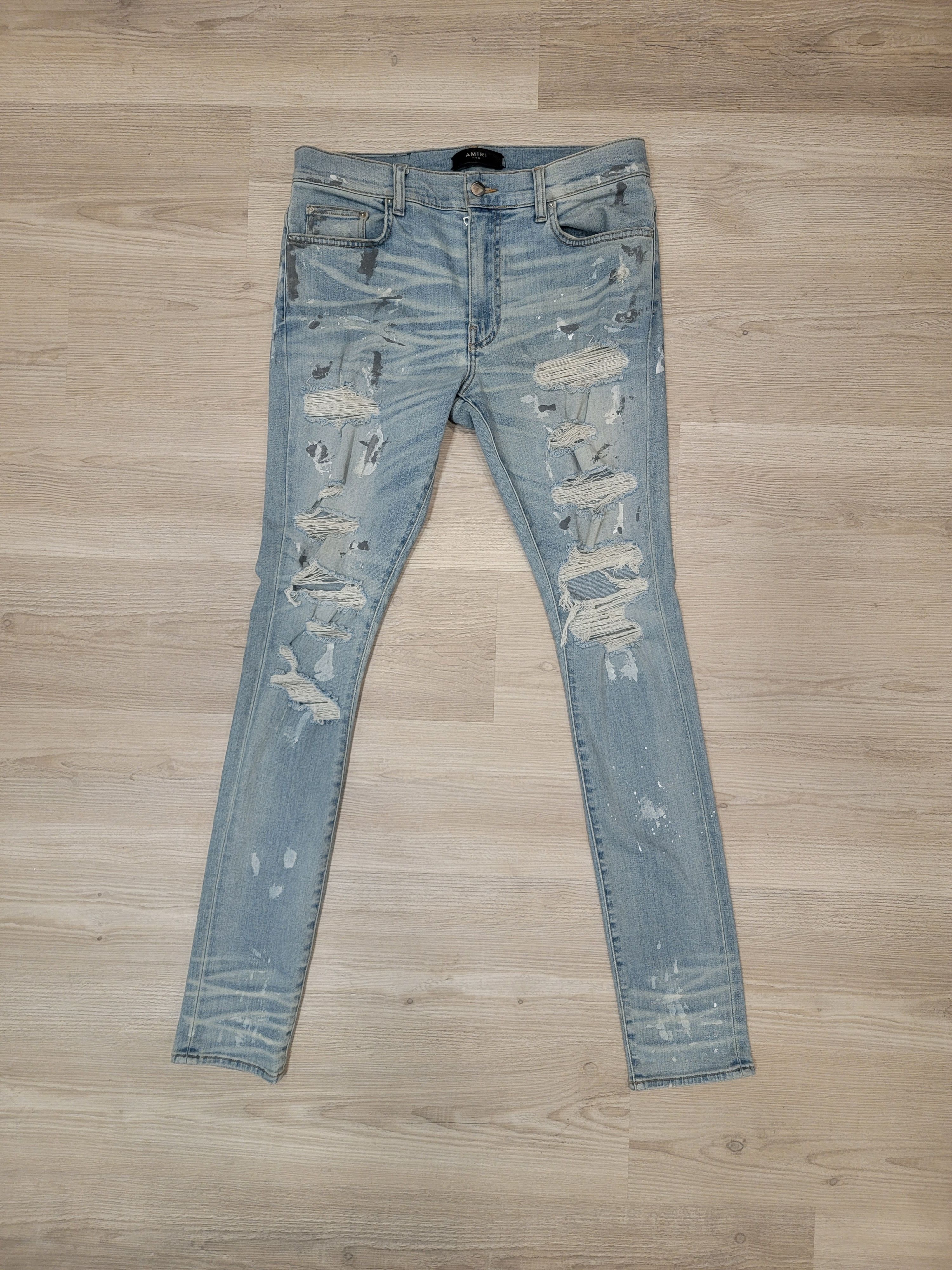 Amiri Super Destroy Painter Jeans in Classic Indigo 33 Fits 32-34 ...