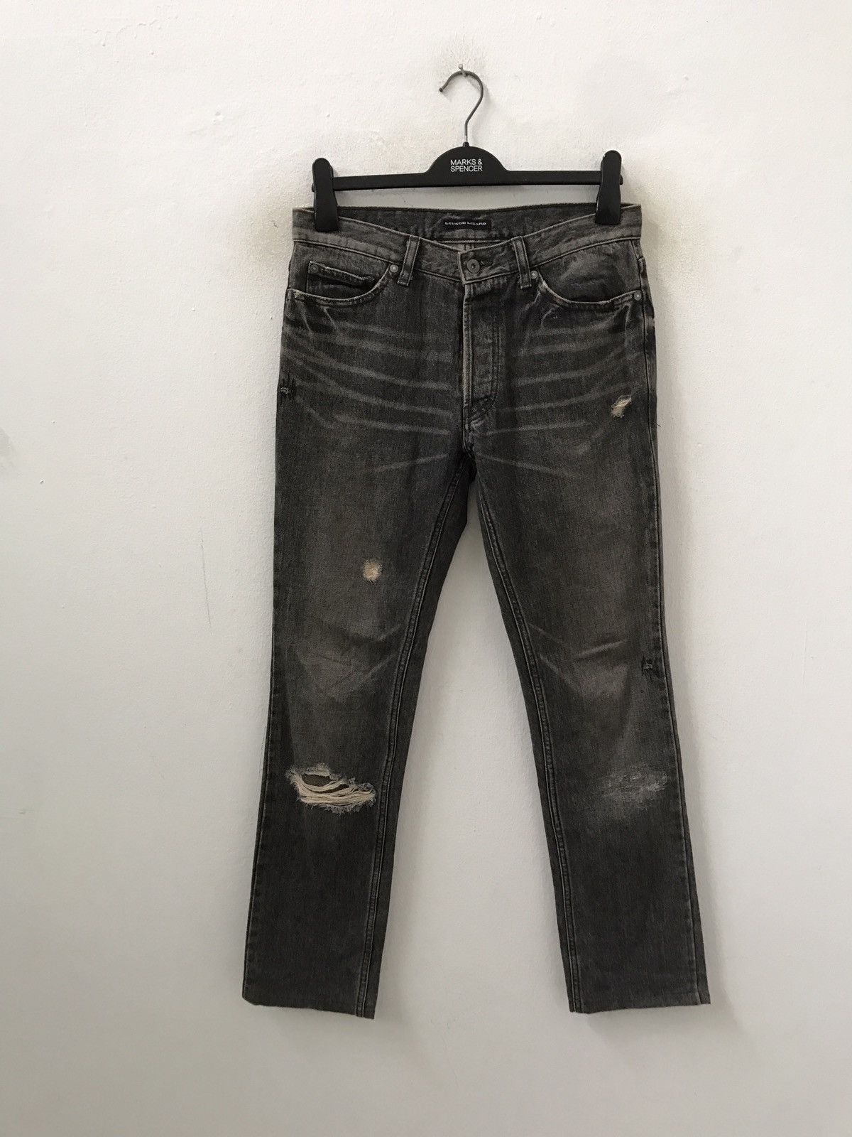 Lounge Lizard Lounge Lizard Made in Japan Distressed Rips Denim Jeans Size US 31 - 1 Thumbnail