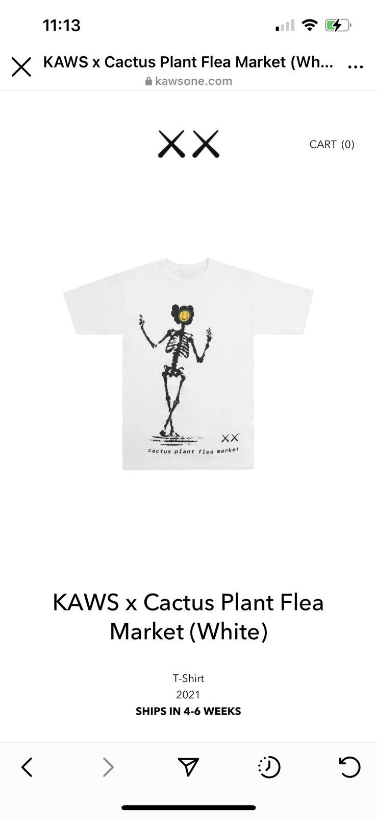Cactus Plant Flea Market × Kaws Kaws X Cactus Plant Flea