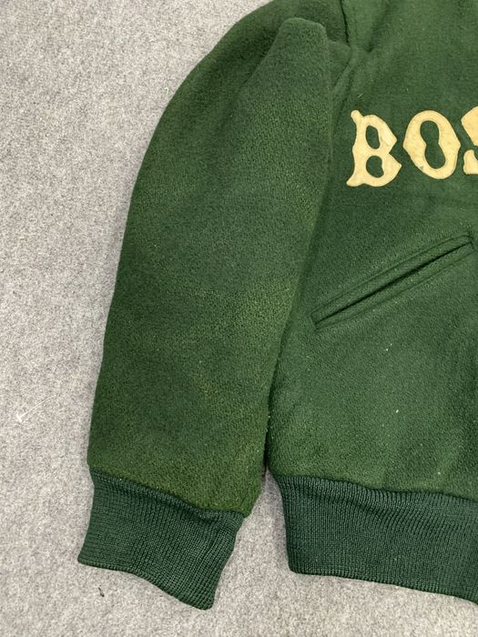 Vintage Vintage Boston Wool Varsity Jacket Green | Grailed
