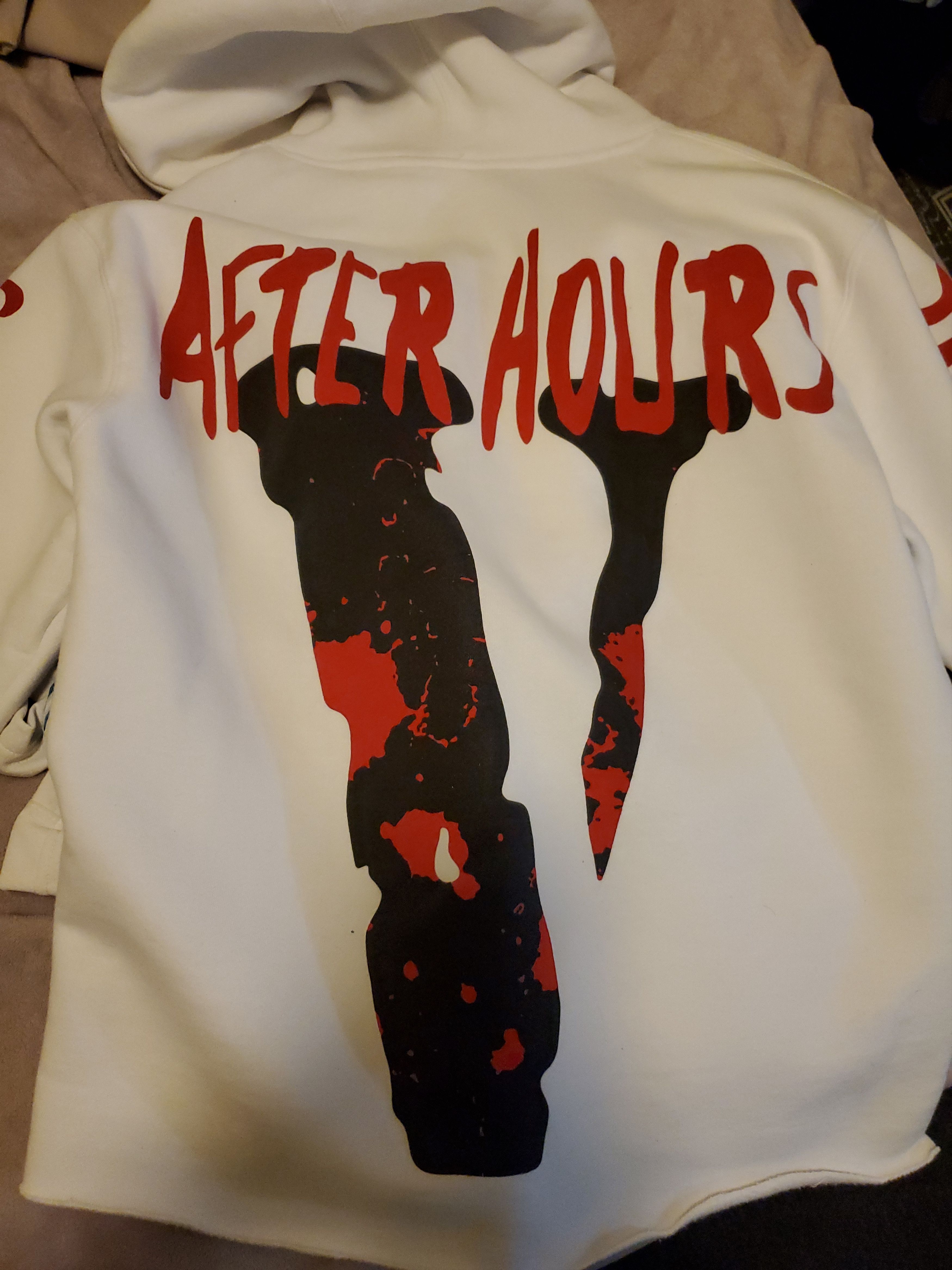 After hours Vlone hoodie white size small store