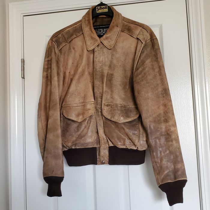 Schott Vintage Brown Leather Flyer Type 80s Jacket Men's L | Grailed