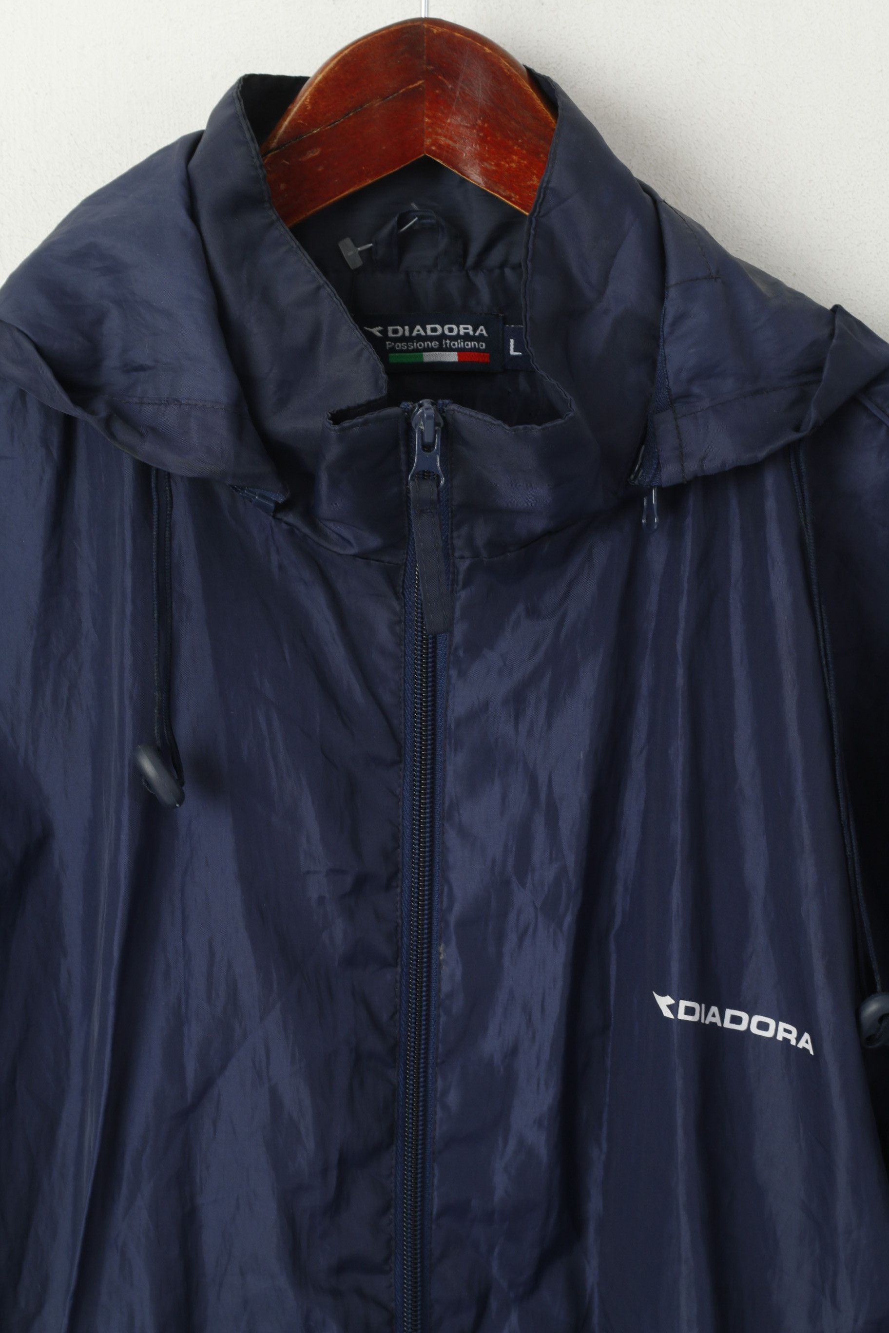 Diadora Diadora Men L Jacket Navy Lightweight Full Zip Vintage 7029 Size US L / EU 52-54 / 3 - 3 Thumbnail