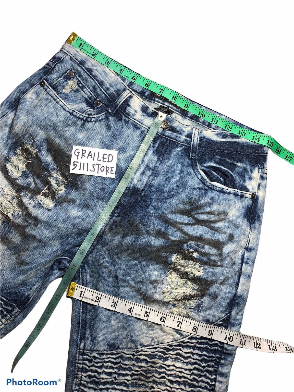 Other BLEACHEH BIKERS BY GS115 DENIM Size US 30 / EU 46 - 7 Thumbnail