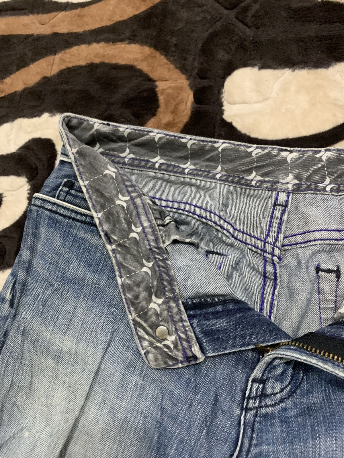 Hurley × Japanese Brand HURLEY Indigo Disstressed Denim Rugged Punk Rock Style Jeans Size US 29 - 15 Thumbnail