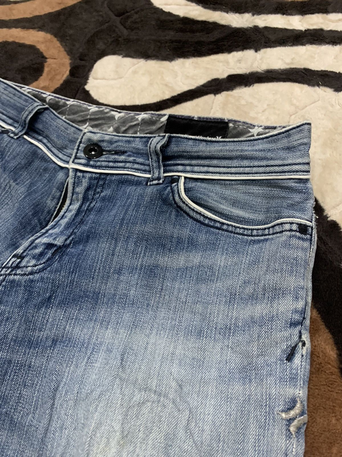 Hurley × Japanese Brand HURLEY Indigo Disstressed Denim Rugged Punk Rock Style Jeans Size US 29 - 7 Thumbnail