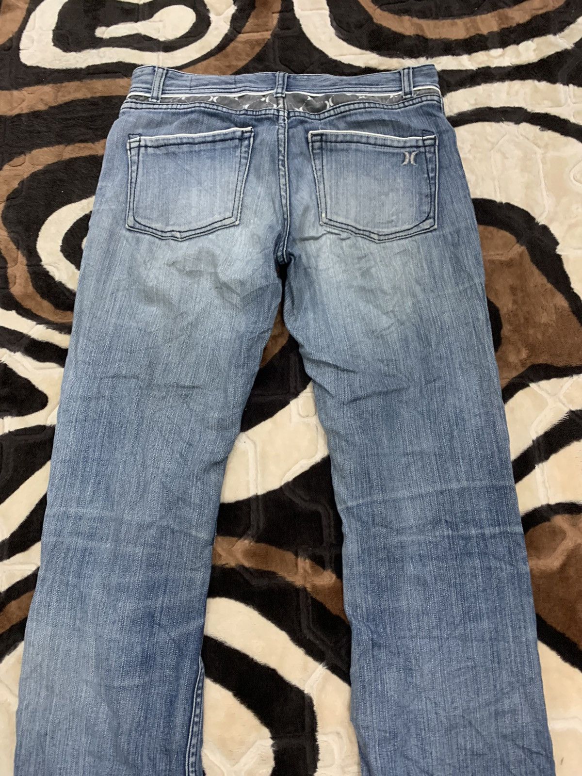 Hurley × Japanese Brand HURLEY Indigo Disstressed Denim Rugged Punk Rock Style Jeans Size US 29 - 9 Thumbnail