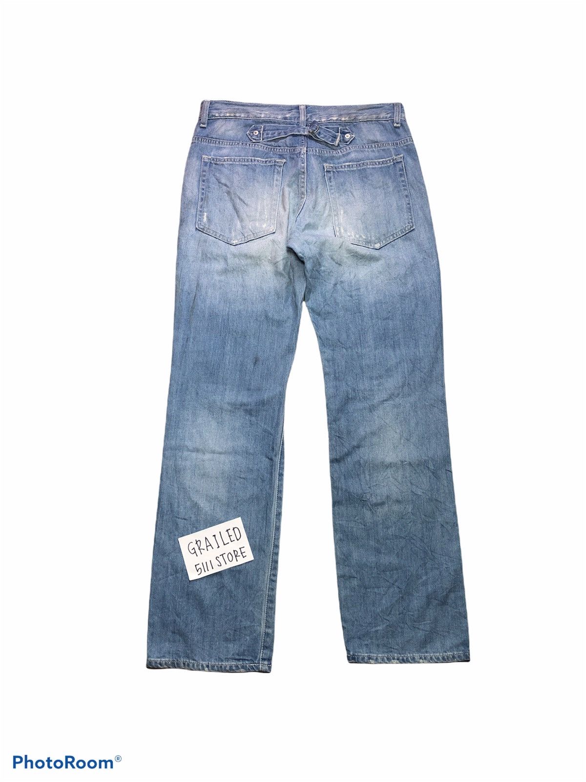 Japanese Brand × RAGEBLUE Distressed Patches Buckle Back Denim Size US 32 / EU 48 - 2 Thumbnail
