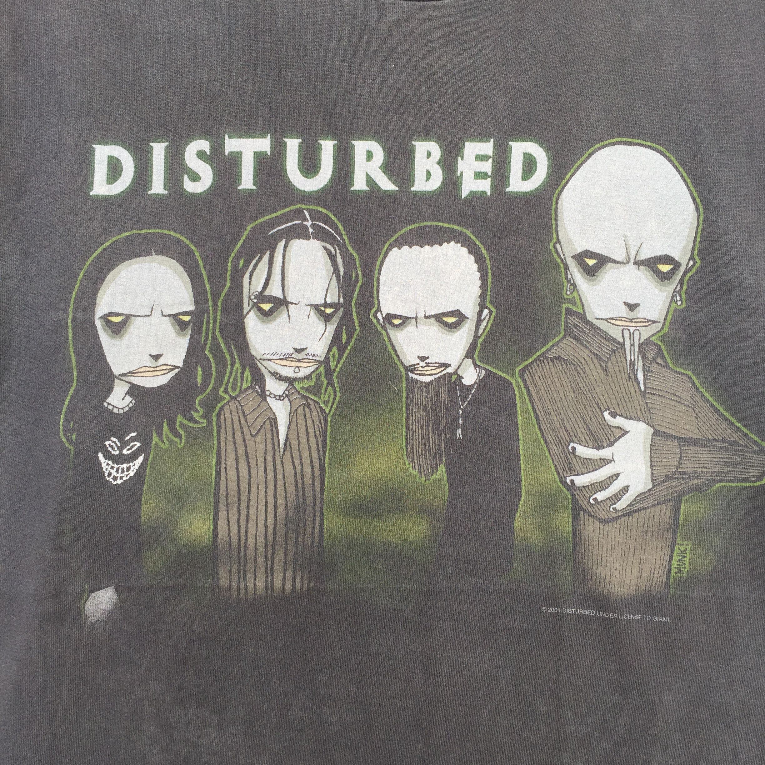 Band Tees Vintage 2000s Disturbed Line Up Band T-Shirt Size US L / EU 52-54 / 3 - 3 Thumbnail