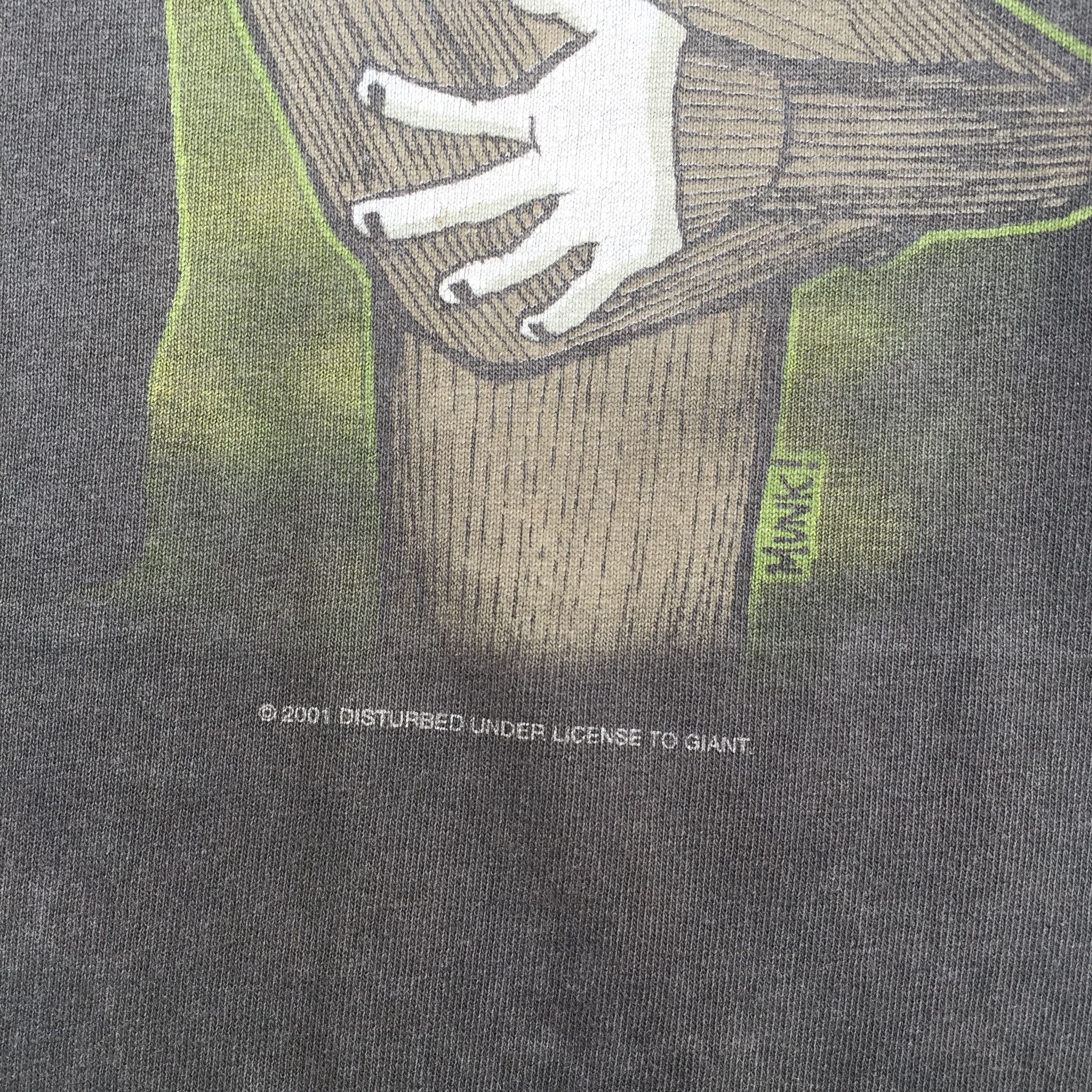 Band Tees Vintage 2000s Disturbed Line Up Band T-Shirt Size US L / EU 52-54 / 3 - 4 Thumbnail