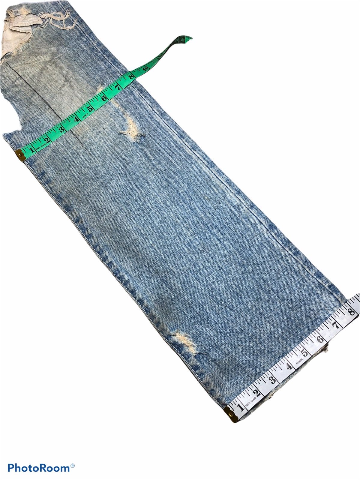 Boycott × Japanese Brand Distressed Faded Low Rise Slim Fit Denim Size US 35 - 13 Thumbnail