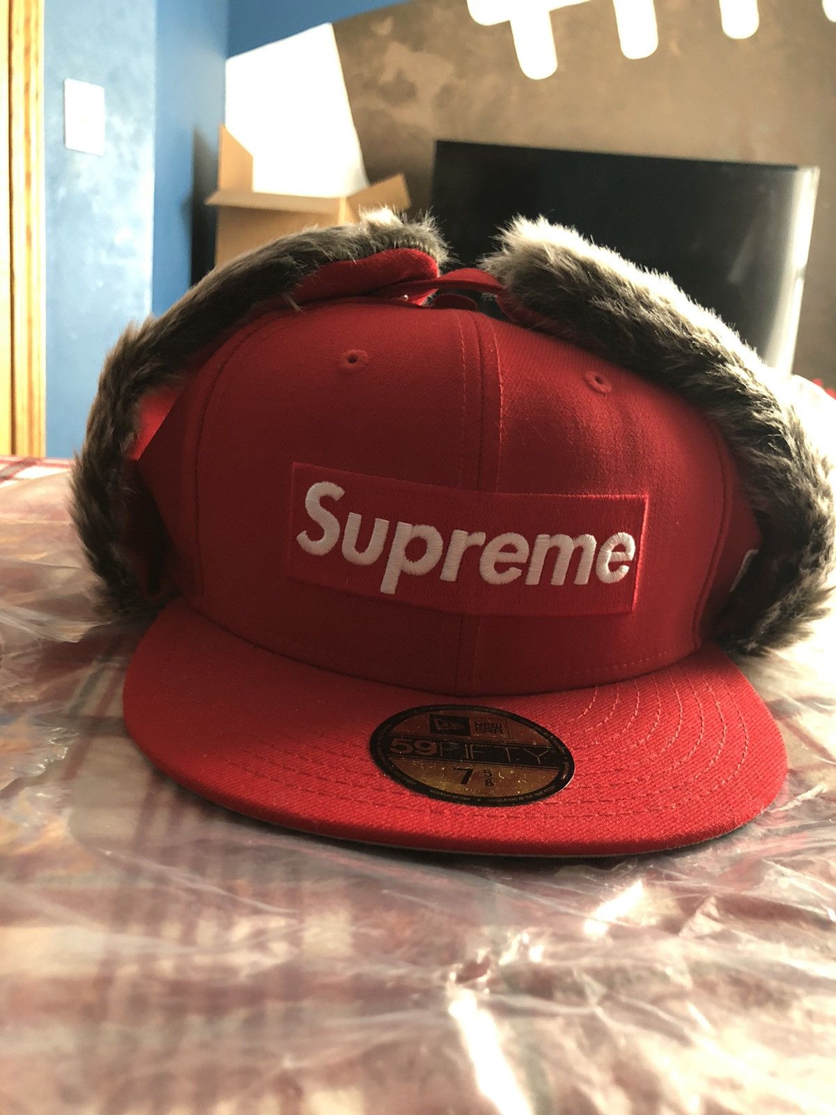 Supreme Supreme Dog Ear Flap Fitted Hat 7 5 8 Grailed