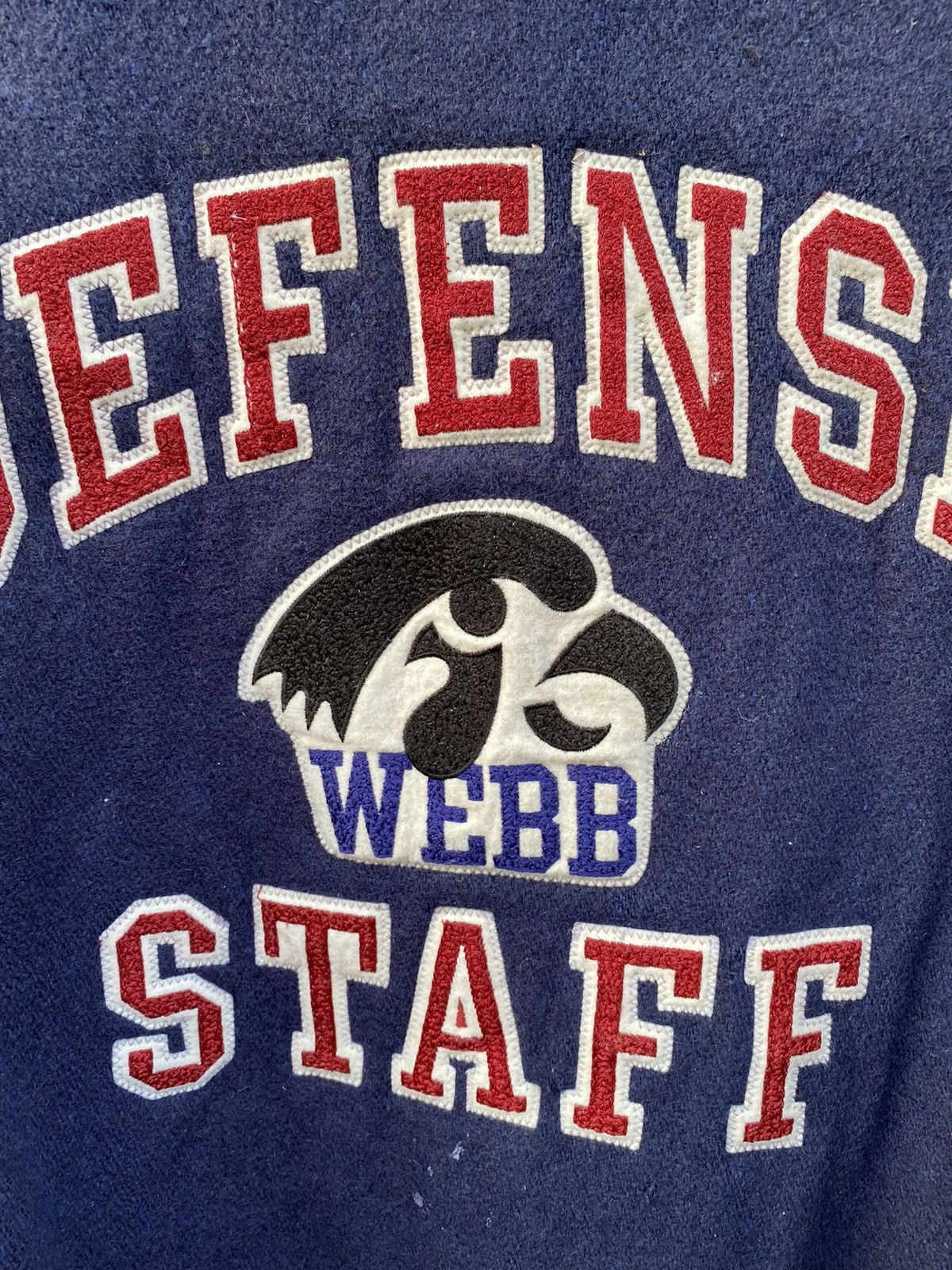 NFL Vintage WEBB DEFENCE staff MLF American football varsity Size US L / EU 52-54 / 3 - 9 Thumbnail