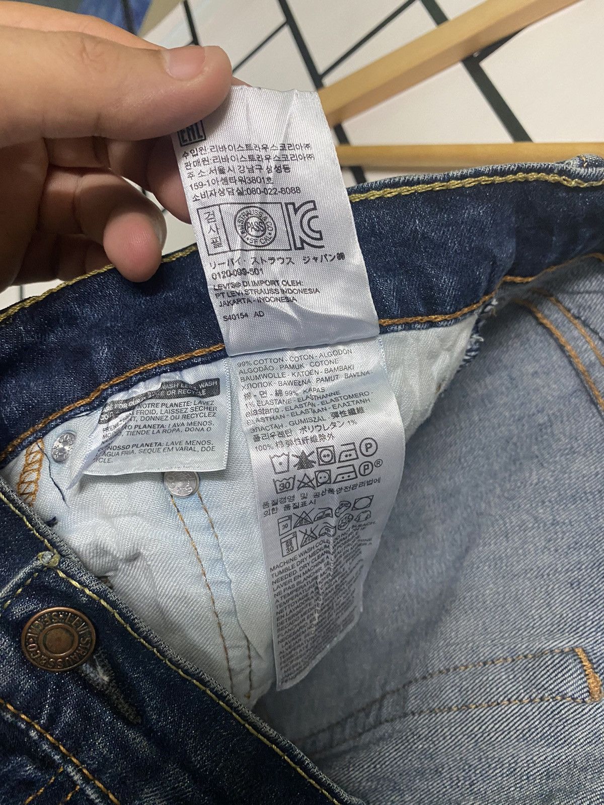 Levi's × Vintage Vintage LEVIS 511 Dark Blue Jeans -L28 Size US 38 / EU 54 - 13 Thumbnail