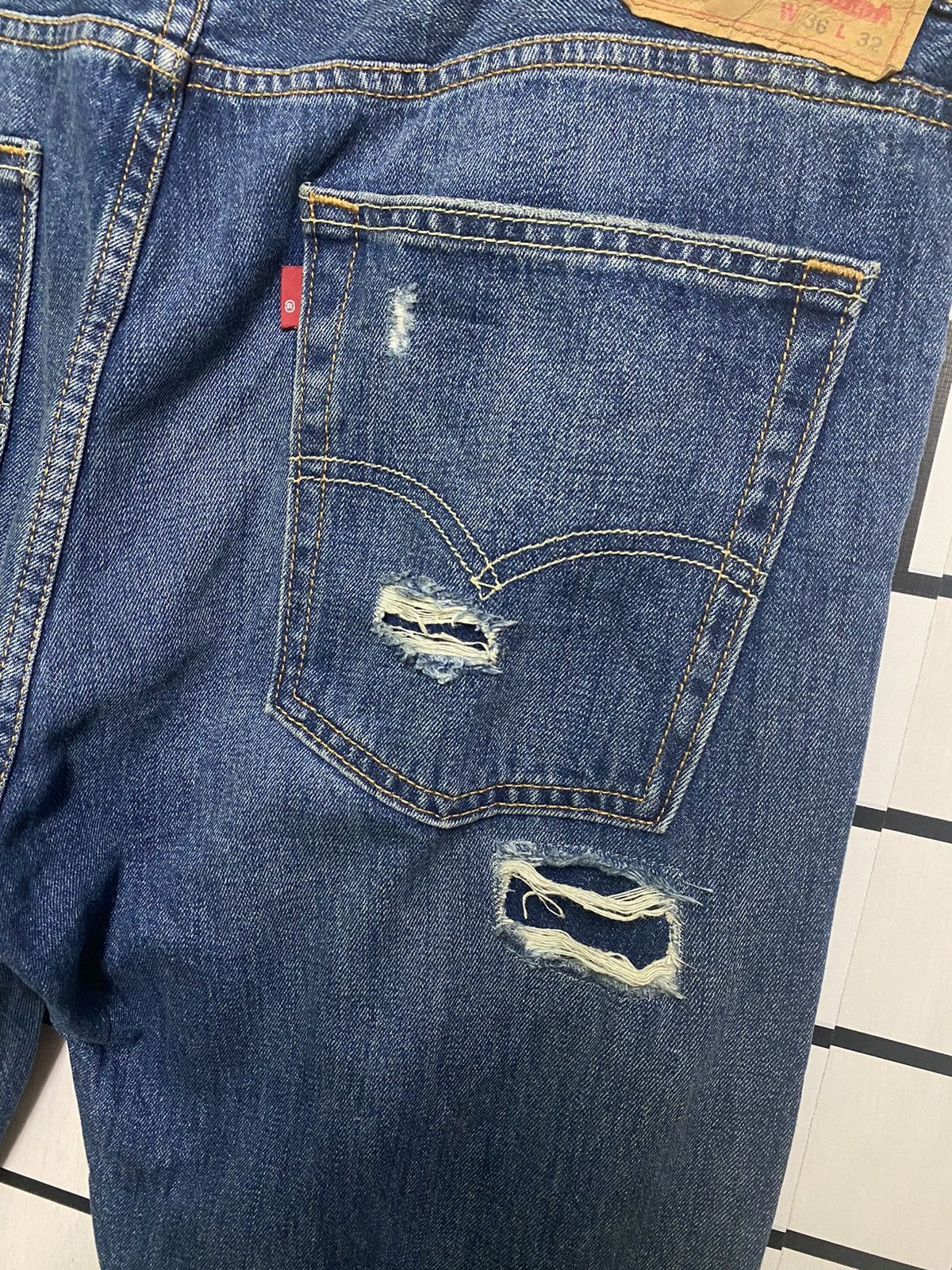 Levi's × Vintage Vintage LEVIS 510 Distressed jeans -L29 Size US 38 / EU 54 - 11 Thumbnail