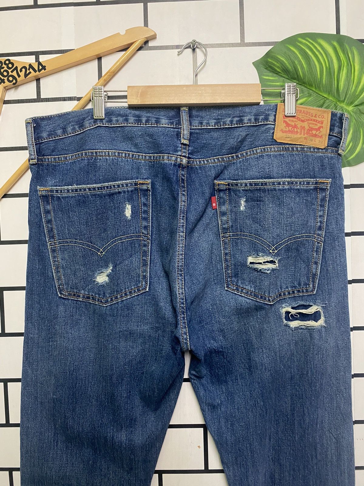 Levi's × Vintage Vintage LEVIS 510 Distressed jeans -L29 Size US 38 / EU 54 - 9 Thumbnail
