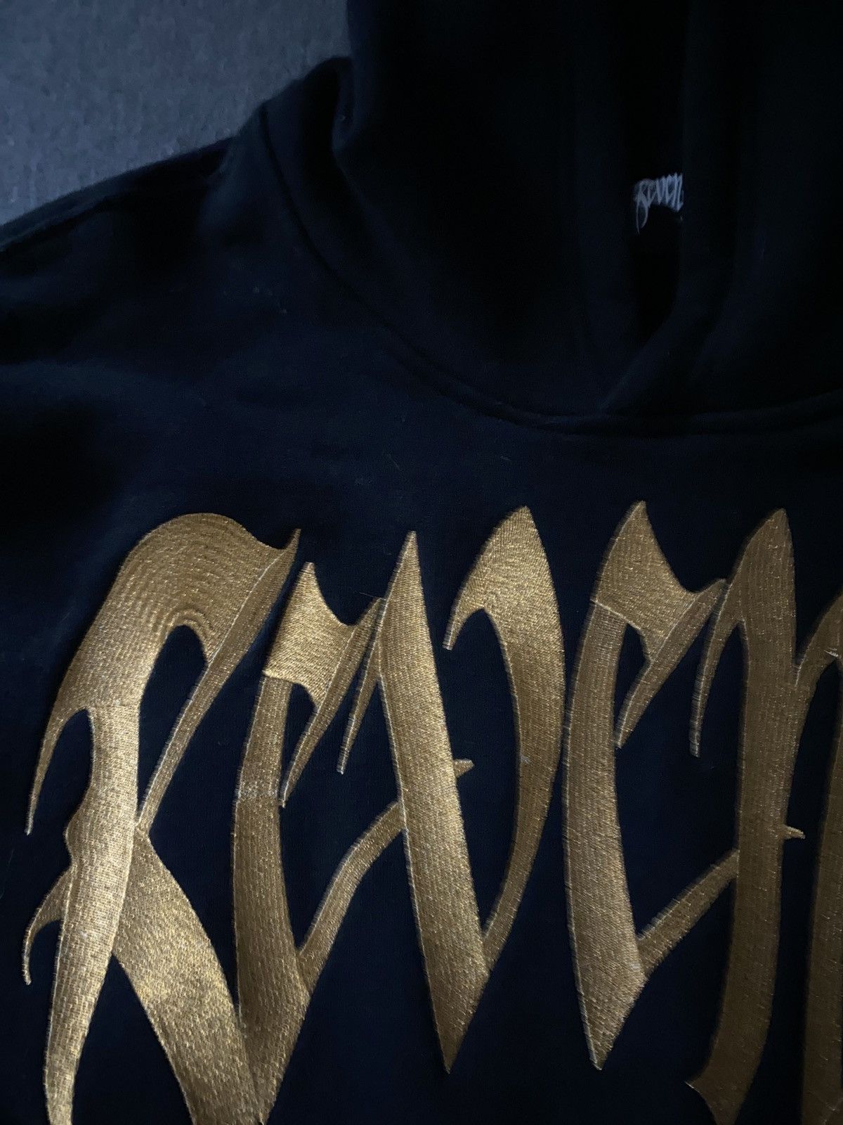 Revenge Gold on sale Embroidered Logo Hoodie