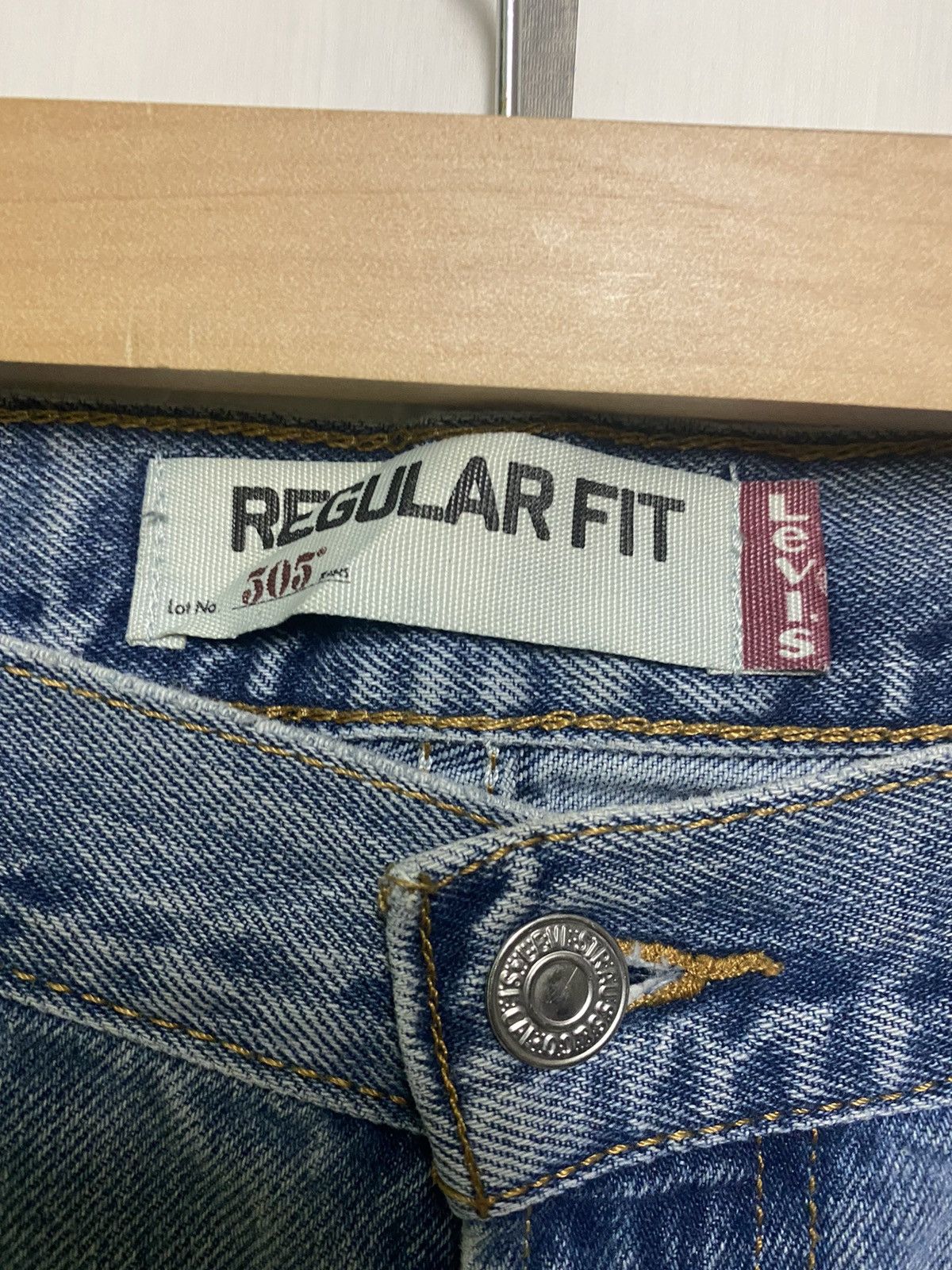 Levi's × Vintage Vintage LEVIS 505 Regular Fit Light Wash Denim - L31 Size US 36 / EU 52 - 7 Thumbnail