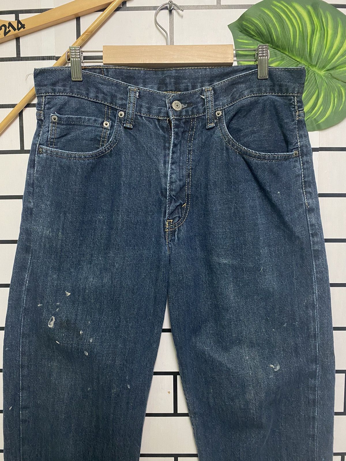 Levi's × Vintage Vintage LEVIS 550 Mid Blue Paint Splashed Jeans - L32 Size US 32 / EU 48 - 4 Thumbnail