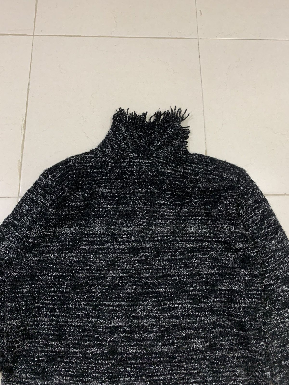 Designer × Japanese Brand × Other JURIA Blend Wool Fringed Turtleneck Baggy Knitwear Sweater Size M / US 6-8 / IT 42-44 - 6 Thumbnail