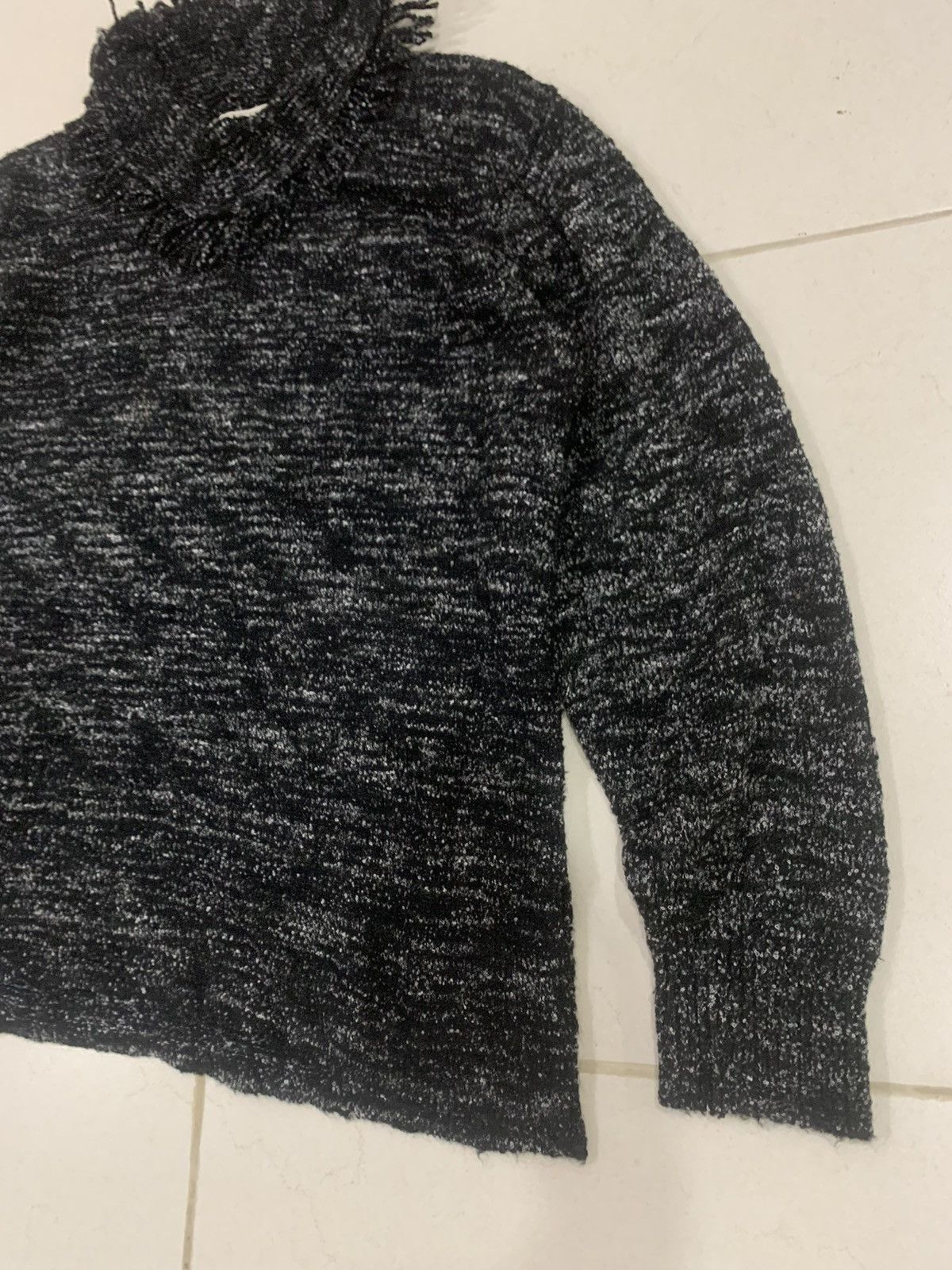Designer × Japanese Brand × Other JURIA Blend Wool Fringed Turtleneck Baggy Knitwear Sweater Size M / US 6-8 / IT 42-44 - 5 Thumbnail