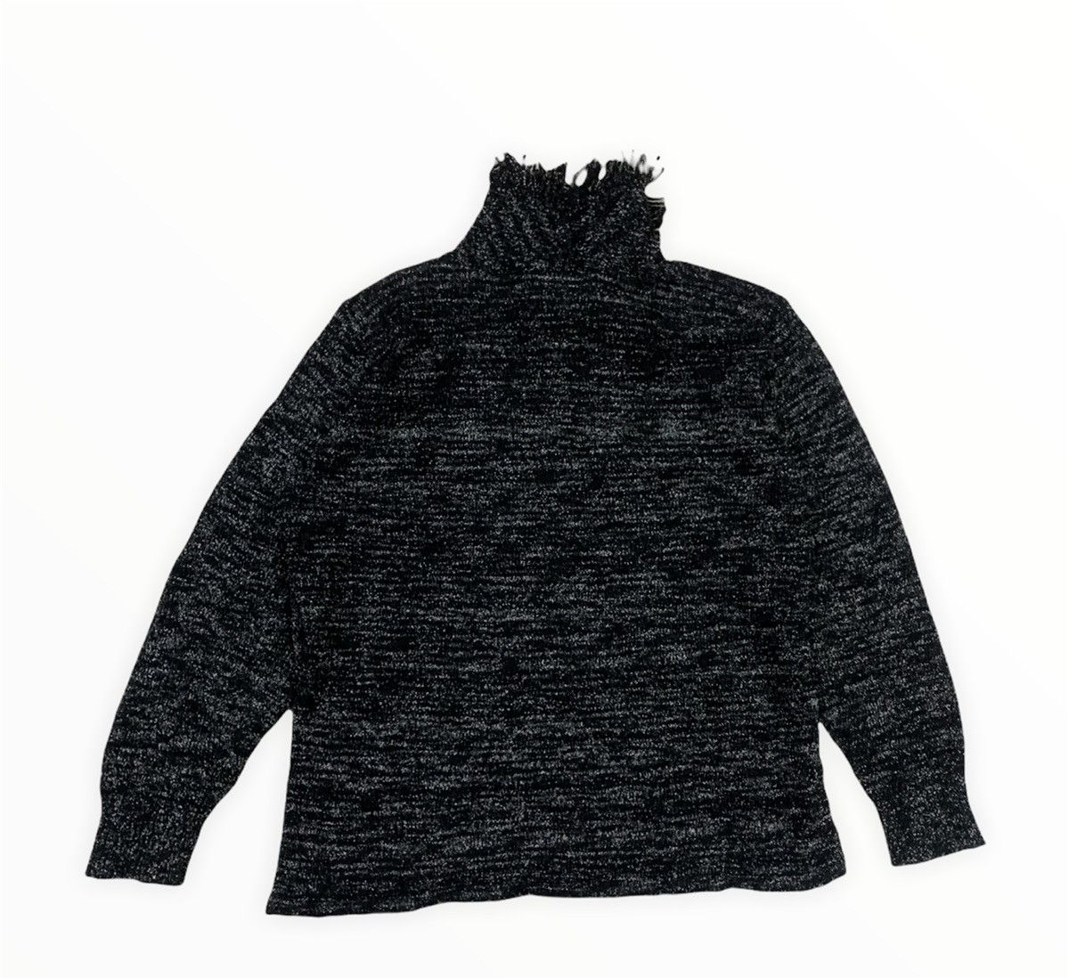 Designer × Japanese Brand × Other JURIA Blend Wool Fringed Turtleneck Baggy Knitwear Sweater Size M / US 6-8 / IT 42-44 - 2 Thumbnail