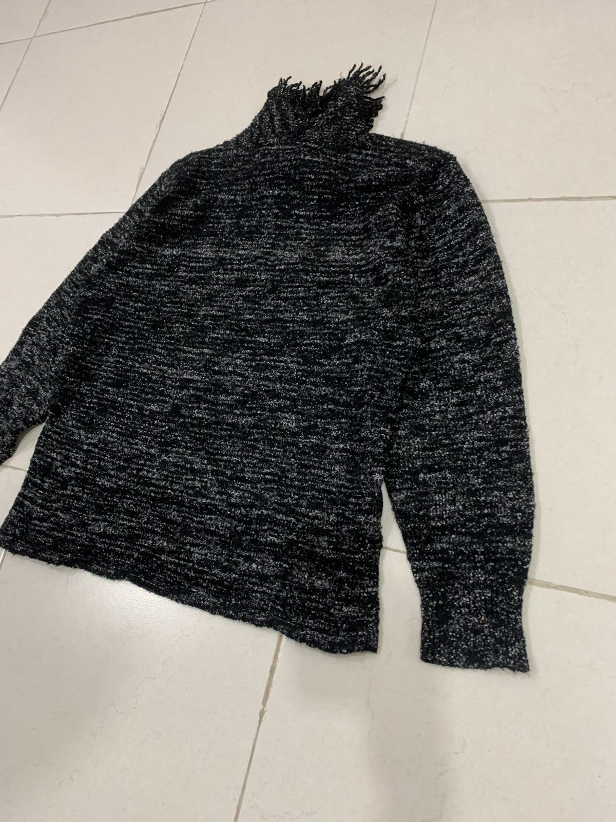 Designer × Japanese Brand × Other JURIA Blend Wool Fringed Turtleneck Baggy Knitwear Sweater Size M / US 6-8 / IT 42-44 - 9 Thumbnail