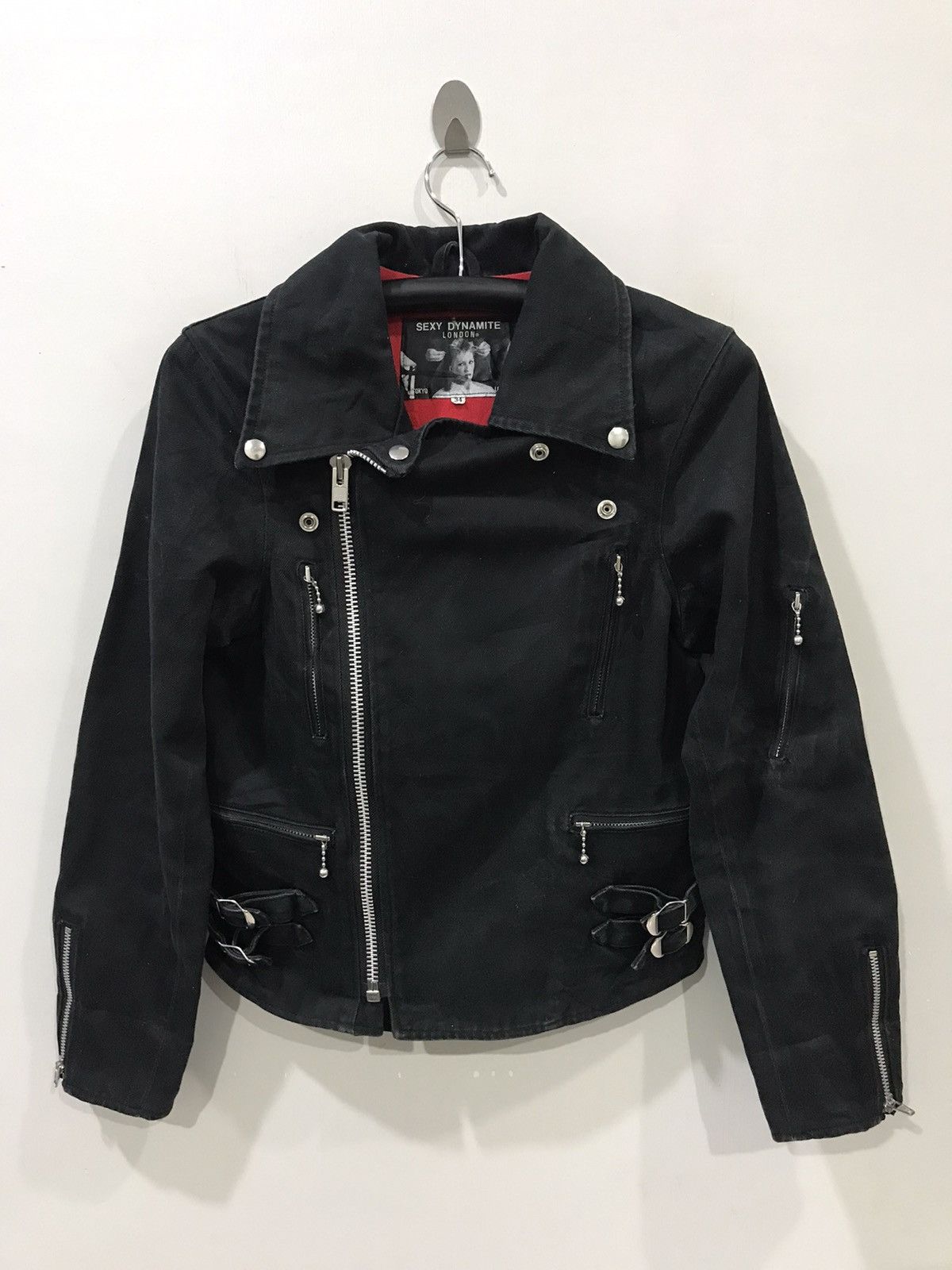 image of Seditionaries x Vintage Sexy Dynamite Assymetrical Punk Zipper Bondage Jacket in Black (Size XS)