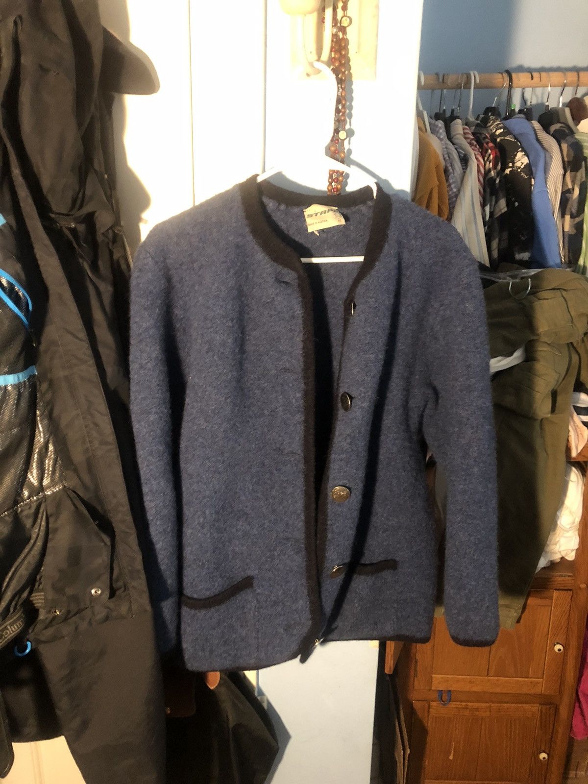 Vintage Vintage Blue Cardigan Size S / US 4 / IT 40 - 1 Thumbnail