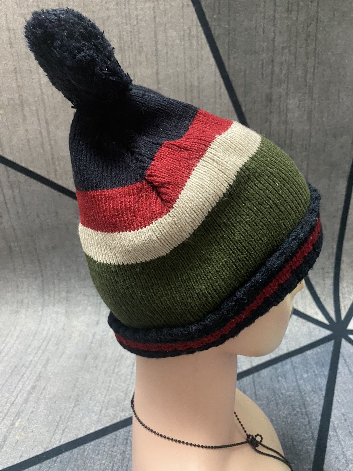 Japanese Brand Aurlia Kobe Brand Stripes Beanie Hat Size ONE SIZE - 3 Thumbnail