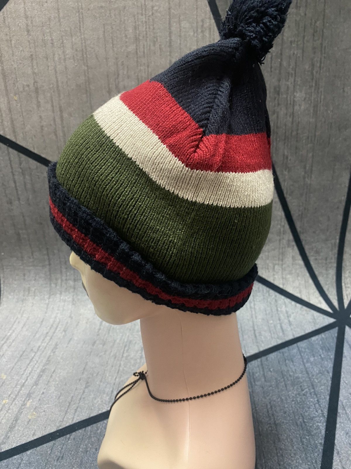 Japanese Brand Aurlia Kobe Brand Stripes Beanie Hat Size ONE SIZE - 1 Thumbnail